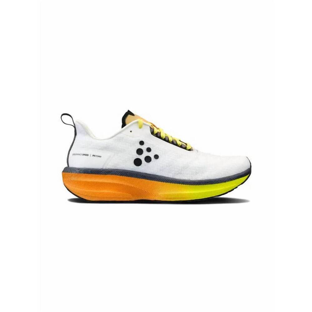 NEW CRAFT men's endurance 2 running shoes in ash white/sour